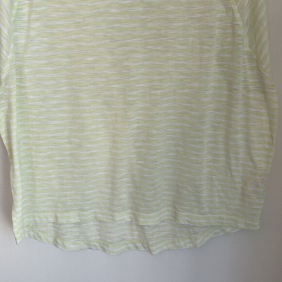 Free People We the Free Women stripped like green white cap sleeve beach top M - Picture 3 of 8